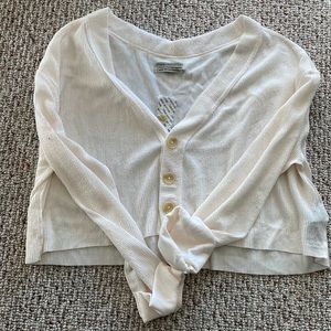 Cropped Cream Cardigan